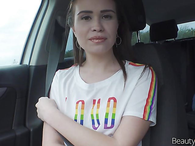 Hitchhiker teen from Russia Jenny Fer gets fucked by a Czech guy