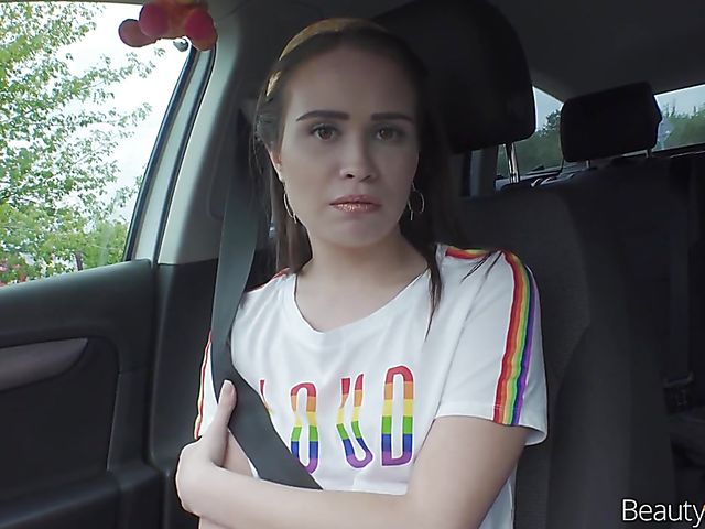 Hitchhiker teen from Russia Jenny Fer gets fucked by a Czech guy