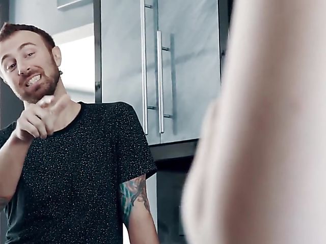 Lena Paul's natural big tits for James Deen