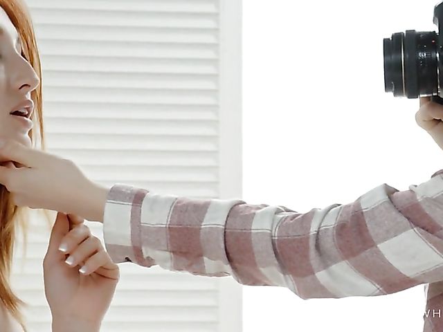 Redhead model Red Fox gets eaten out by lesbian photographer Jia Lissa