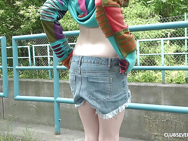 Public outdoor masturbation to music with Milena Devi