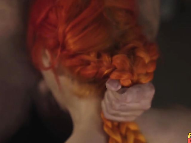 Hardcore paintball game with tattooed busty redhead Alexxa Vice