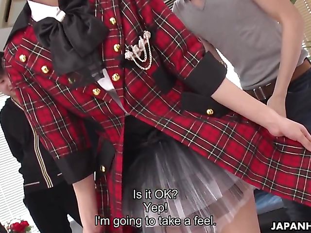 Japanese facesitting with cosplay girl Ruri Narumiya and dozens of lucky guys