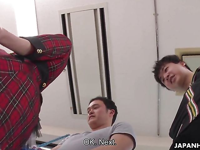 Japanese facesitting with cosplay girl Ruri Narumiya and dozens of lucky guys