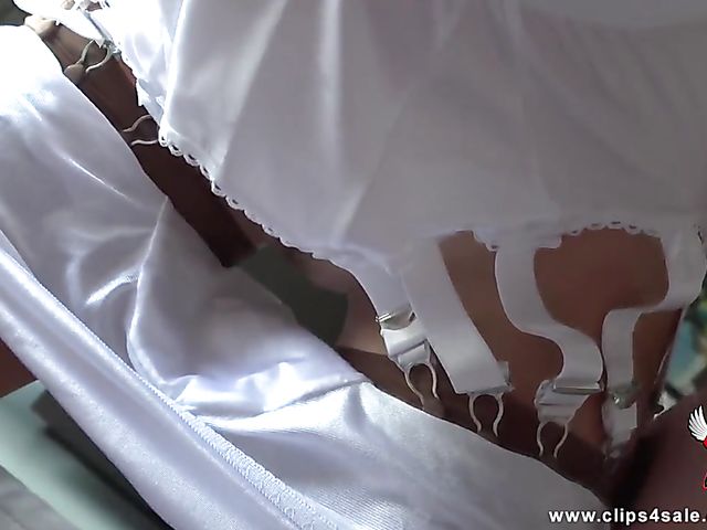 White lingerie MILF Angel The Dreamgirl needs his sperm