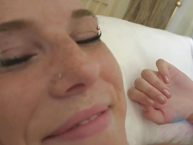 POV morning sex with blue eyed blonde girl Ella Woods