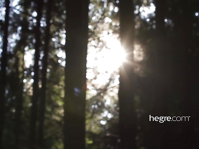 Erotic nude yoga in nature with tight Uliana