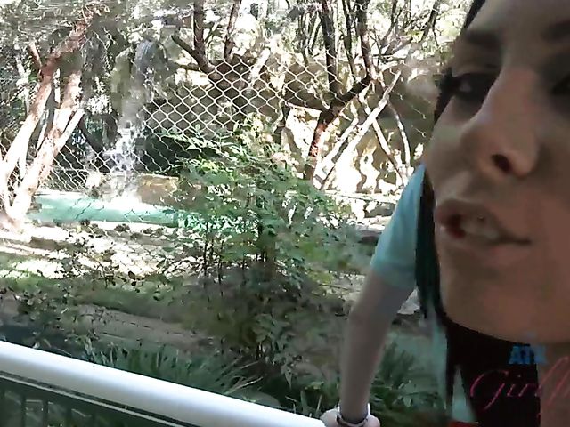 Nude wet brunette Gianna Nicole shaving pussy in the bathtub