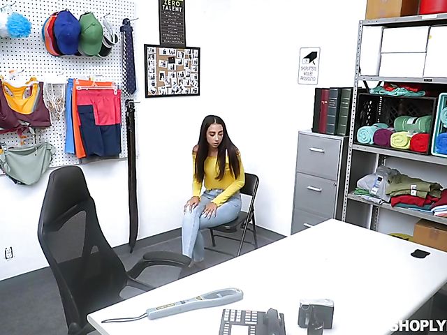 Young latina shoplifter Kiarra Kai gets used like a whore