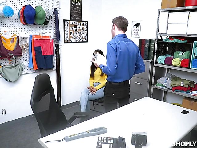 Young latina shoplifter Kiarra Kai gets used like a whore