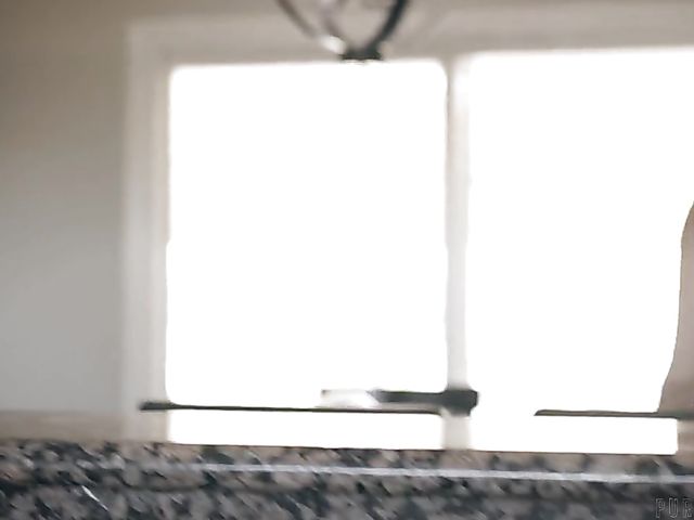 Hard kitchen fuck with flirty brunette Eliza Ibarra