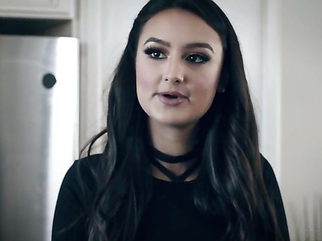 Hard kitchen fuck with flirty brunette Eliza Ibarra