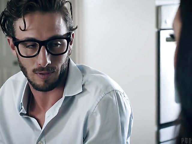 Hard kitchen fuck with flirty brunette Eliza Ibarra