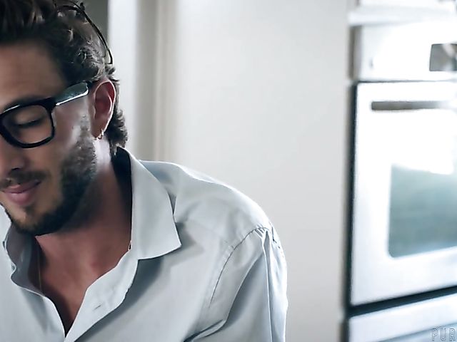 Hard kitchen fuck with flirty brunette Eliza Ibarra