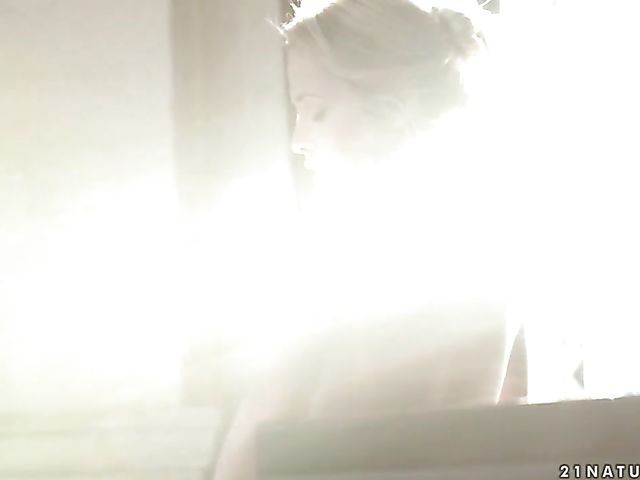 Beautiful solo in white lingerie with sexy babe Vinna Reed