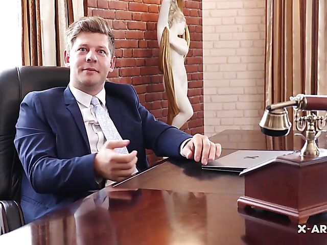 Boss sticks his dick in petite blonde teen Sugar 