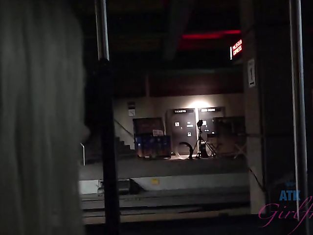 Blonde girlfriend Sky Pierce is proud of her tiny pussy and tits