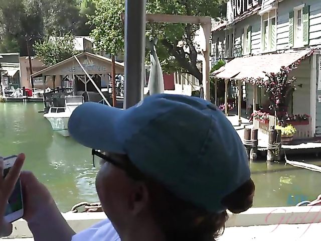 Blonde girlfriend Sky Pierce is proud of her tiny pussy and tits