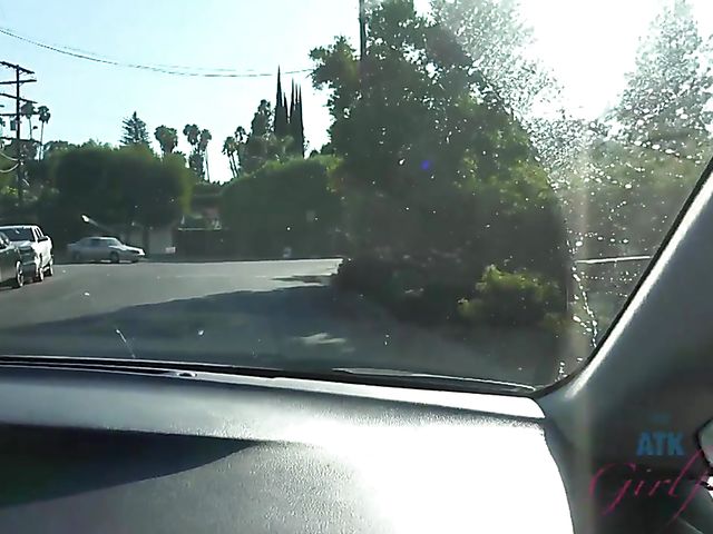 Blonde girlfriend Sky Pierce is proud of her tiny pussy and tits