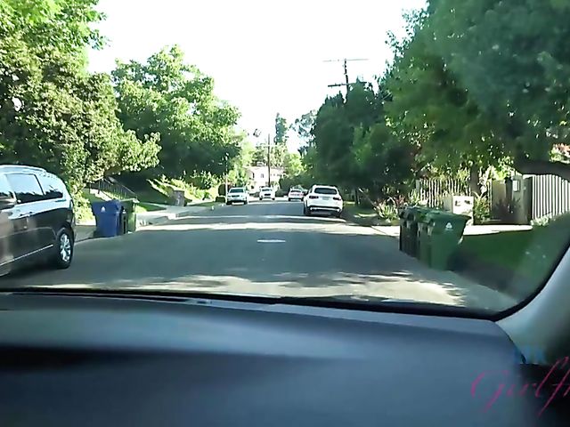 Blonde girlfriend Sky Pierce is proud of her tiny pussy and tits