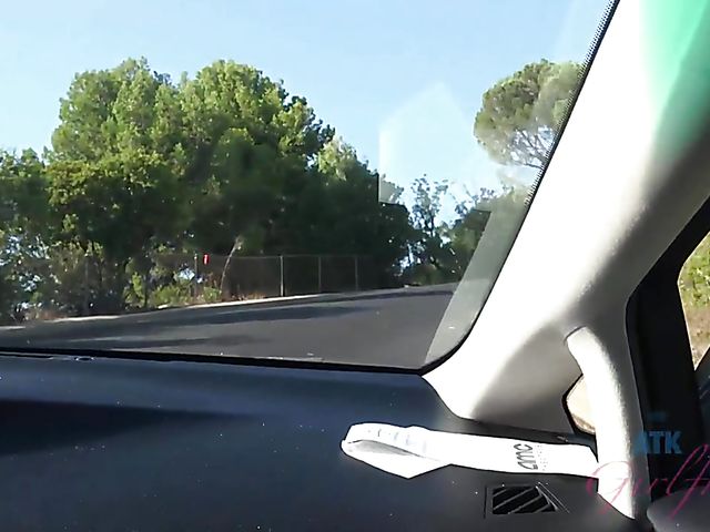 Blonde girlfriend Sky Pierce is proud of her tiny pussy and tits