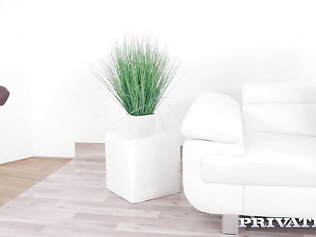 Interracial double penetration with Allatra Hot and cum on her tongue