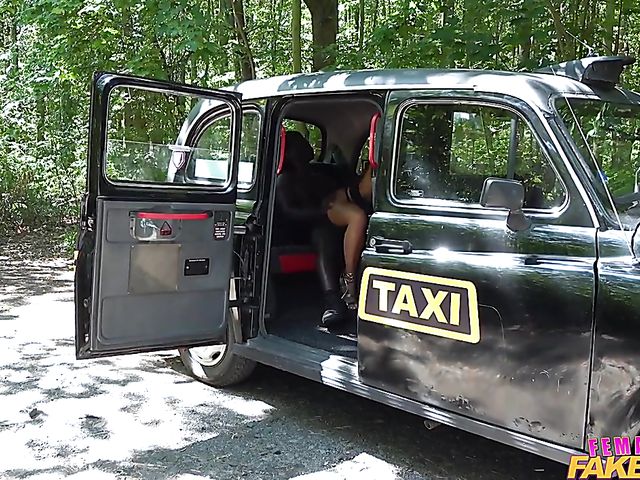 Interracial taxi fuck with busty Princess Jasmine who loves that african BBC