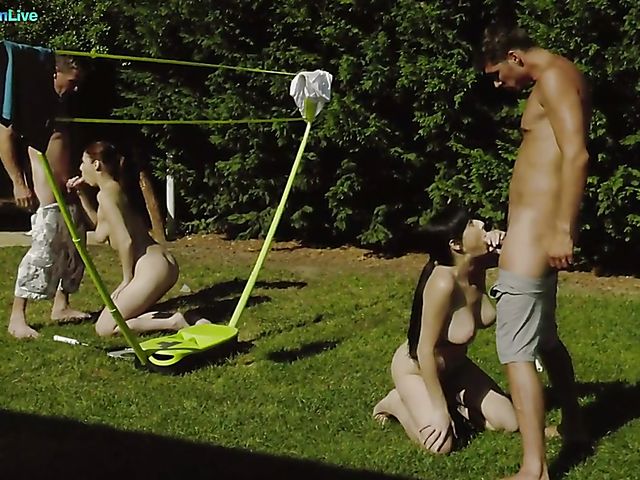 Nude sports and outdoor foursome with Antonia Sainz and Damaris X