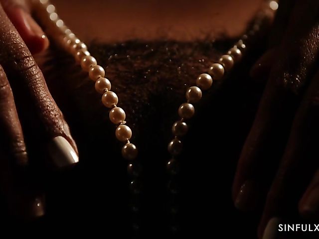 Interracial erotic sex with Luna Corazon getting her ebony pussy plowed in the dark