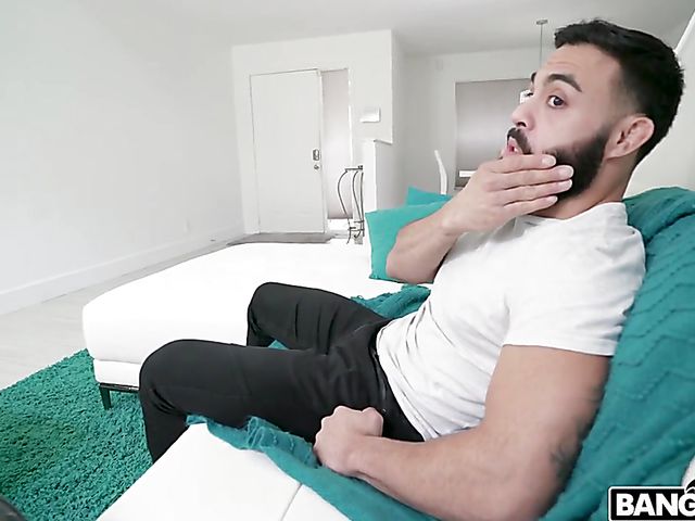 Curly haired petite brunette Jeni Angel gets a cock in her pussy