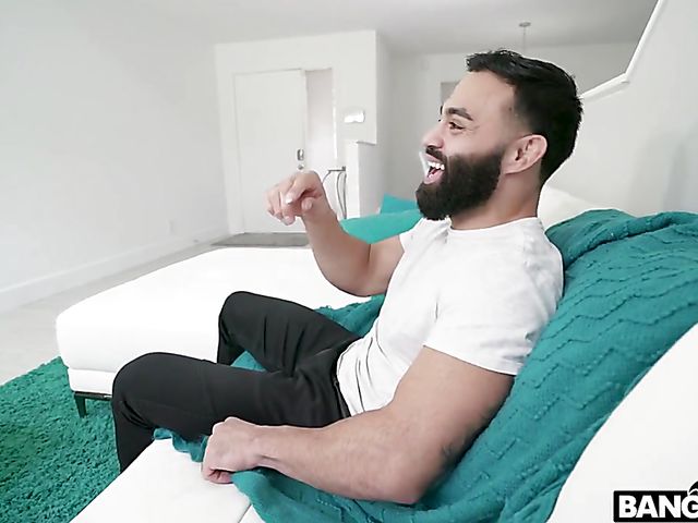 Curly haired petite brunette Jeni Angel gets a cock in her pussy