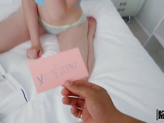 POV interracial teen Lexi Lore enjoys a black prick in her bedroom