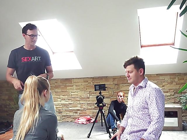 Sex Art behind the scenes with fair haired Alecia Fox