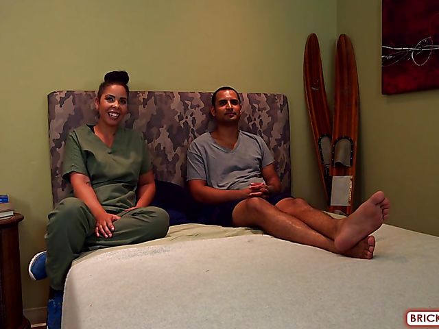 Military nurse Summer gets her natural boobs and wet cunt fucked