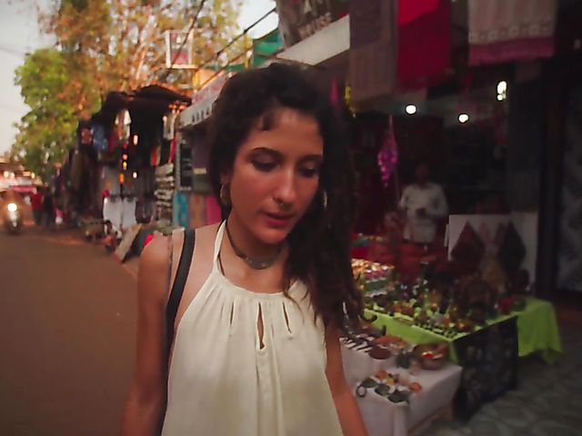 Nude beach meditation in Goa with sexy Serena L