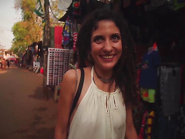 Nude beach meditation in Goa with sexy Serena L