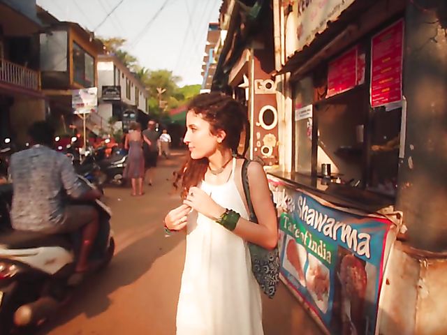 Nude beach meditation in Goa with sexy Serena L