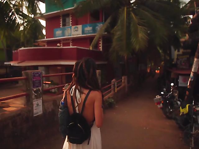 Nude beach meditation in Goa with sexy Serena L