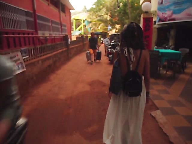 Nude beach meditation in Goa with sexy Serena L