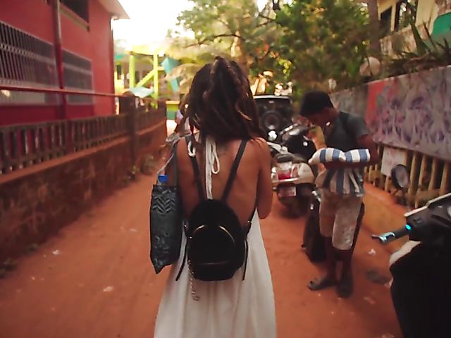 Nude beach meditation in Goa with sexy Serena L