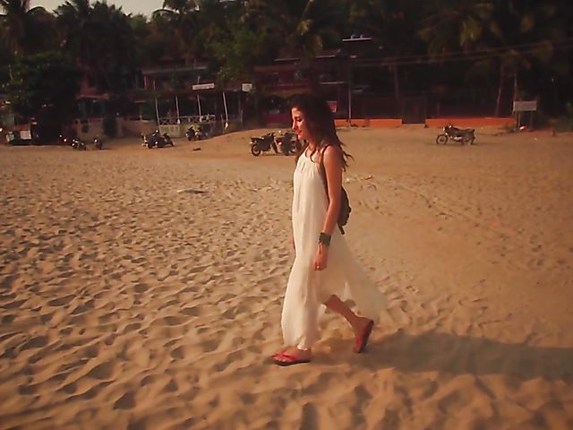 Nude beach meditation in Goa with sexy Serena L