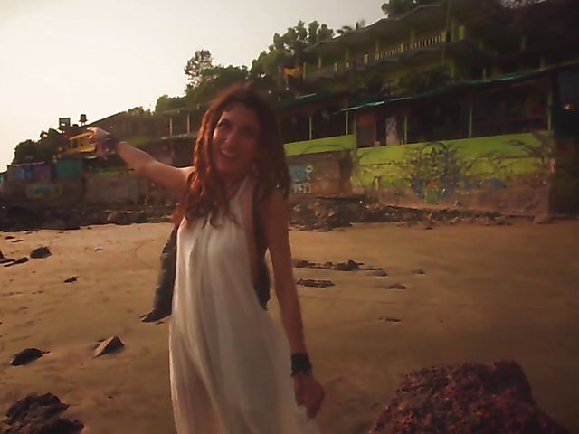 Nude beach meditation in Goa with sexy Serena L