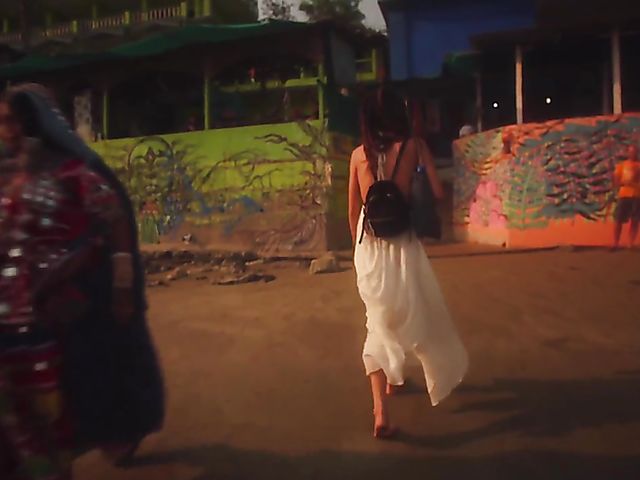 Nude beach meditation in Goa with sexy Serena L