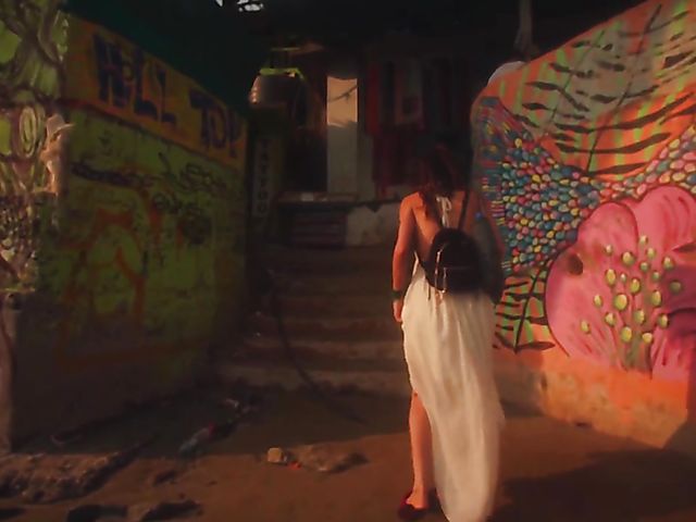 Nude beach meditation in Goa with sexy Serena L