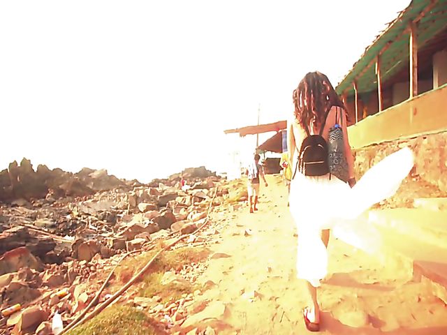 Nude beach meditation in Goa with sexy Serena L