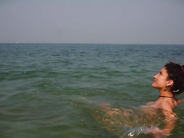 Nude beach meditation in Goa with sexy Serena L