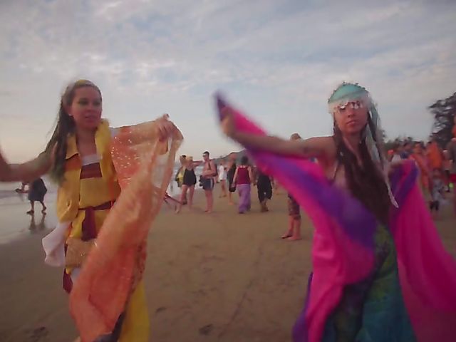 Nude beach meditation in Goa with sexy Serena L