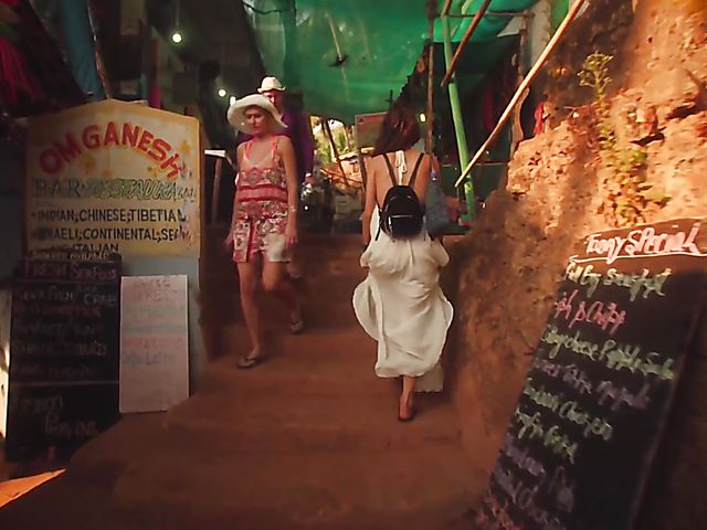 Nude beach meditation in Goa with sexy Serena L