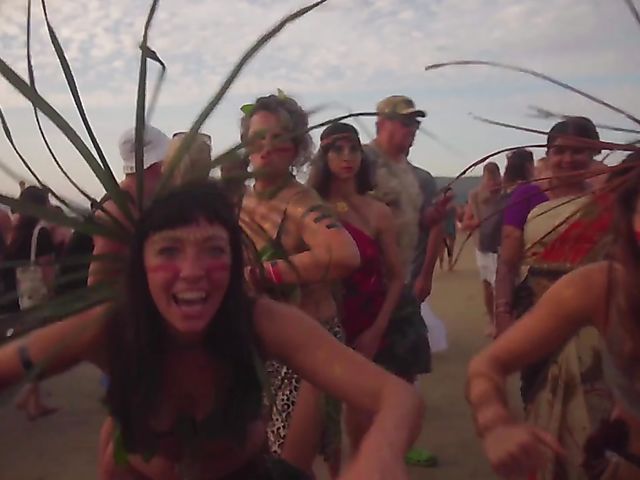 Nude beach meditation in Goa with sexy Serena L