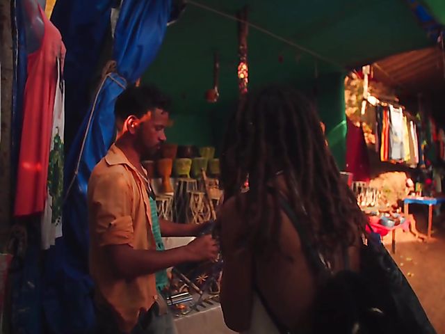 Nude beach meditation in Goa with sexy Serena L